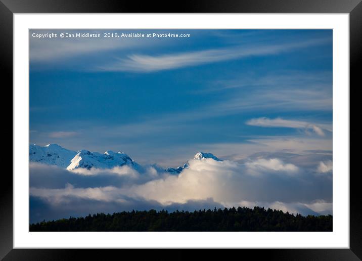 Mountain peak, Kamnik Alps, Slovenia. Framed Mounted Print by Ian Middleton
