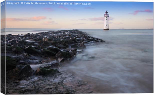 Perch Rock Lighthouse, New Brighton Canvas Print by Katie McGuinness