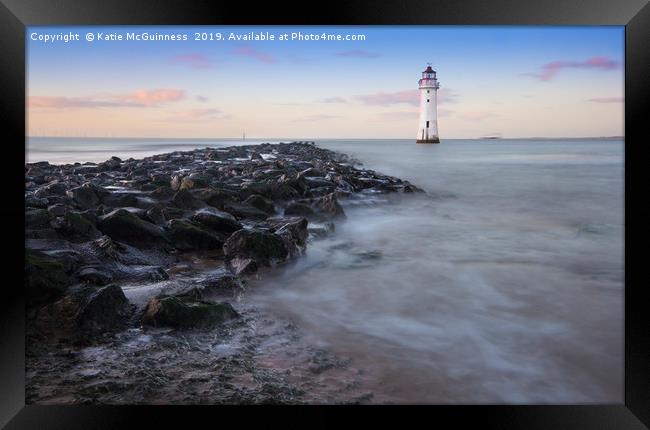 Perch Rock Lighthouse, New Brighton Framed Print by Katie McGuinness