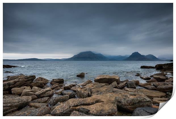 The Black Cuillins across Loch Scavaig, from Elgol Print by Nick Rowland