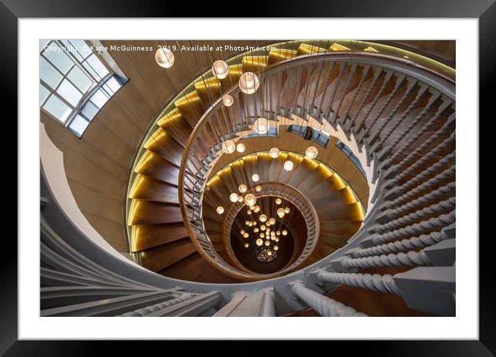 Heals Department Store Spiral Staircase, London Framed Mounted Print by Katie McGuinness