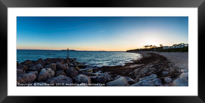 Ringstead Bay at Sunset May Framed Mounted Print by Paul Brewer