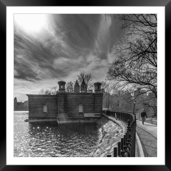 North Gatehouse - Central Park Framed Mounted Print by Colin Keown