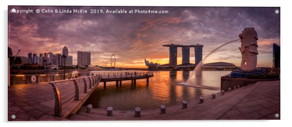 Sunrise Singapore Acrylic by Colin & Linda McKie