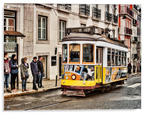 No 28 Tram in Lisbon Acrylic by Colin & Linda McKie