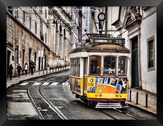 No 28 Tram in Lisbon Framed Print by Colin & Linda McKie