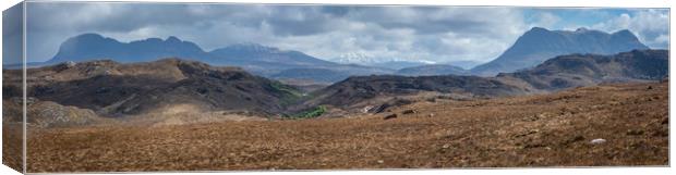 Panorama of the hills of Assynt, Scotland Canvas Print by George Robertson