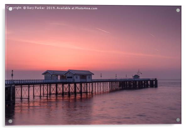 Penarth Pier, Cardiff, at sunrise Acrylic by Gary Parker