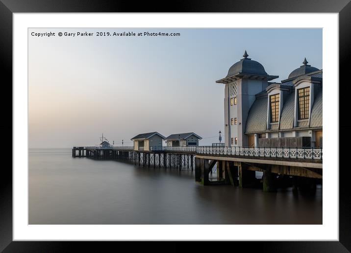 The victorian architecture of Penarth Pier Cardiff Framed Mounted Print by Gary Parker