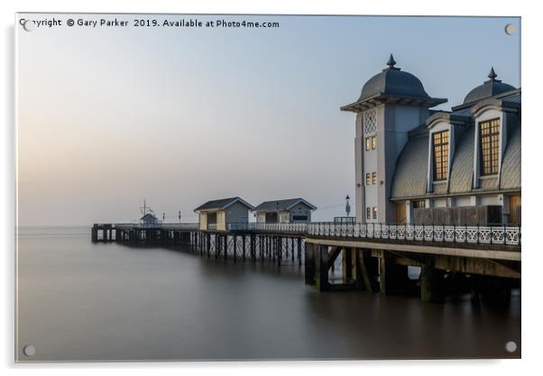 The victorian architecture of Penarth Pier Cardiff Acrylic by Gary Parker