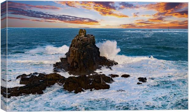 Land's End Sunset Canvas Print by Alan Barr