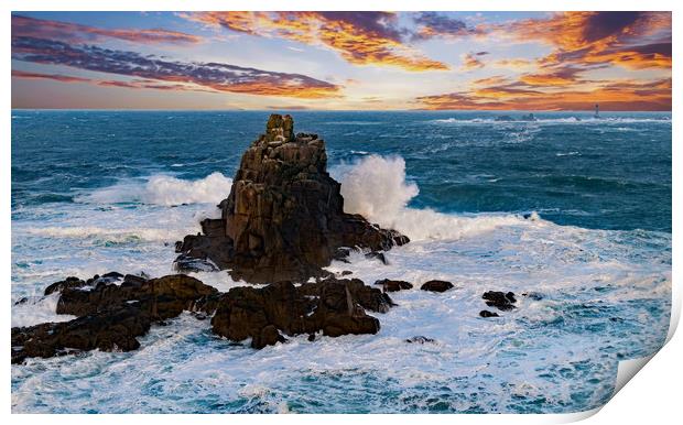 Land's End Sunset Print by Alan Barr