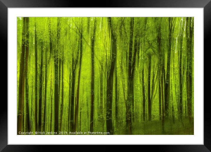 The Tongwynlais Forest Cardiff Wales Framed Mounted Print by Nick Jenkins