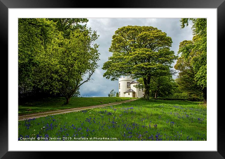 The Kymin Round Tower above Monmouth in Spring Framed Mounted Print by Nick Jenkins