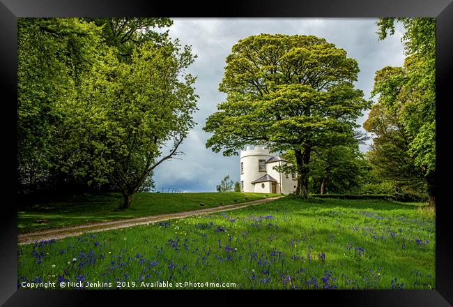 The Kymin Round Tower above Monmouth in Spring Framed Print by Nick Jenkins