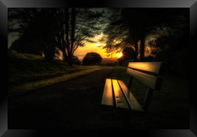 Sunset at Ravenhill Park Framed Print by Leighton Collins