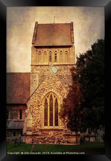 St Lawrence Church, Castle Rising Framed Print by John Edwards