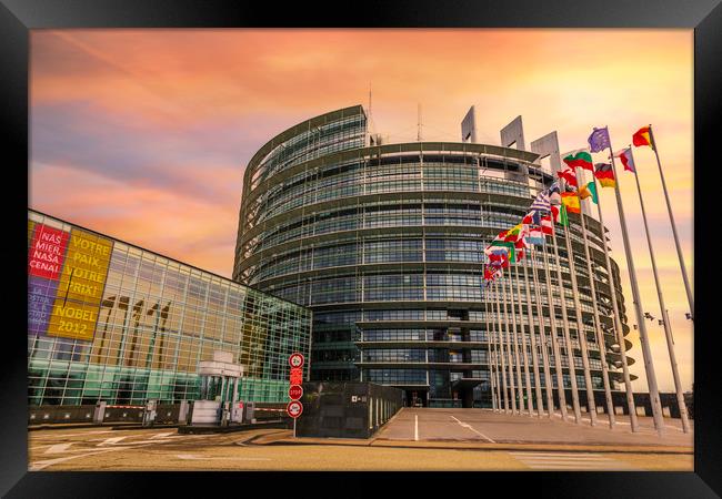 European Parliament in Strasbourg Framed Print by Ankor Light