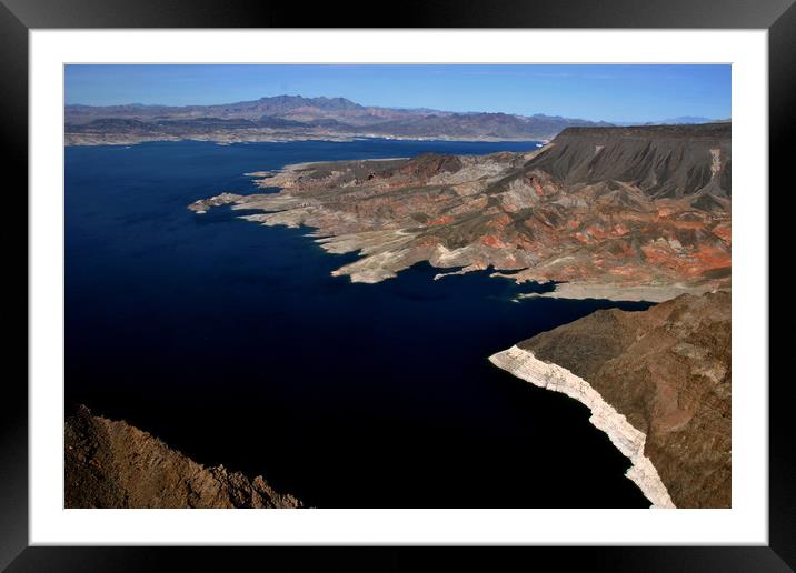 Lake Mead Arizona and Nevada USA America Framed Mounted Print by Andy Evans Photos