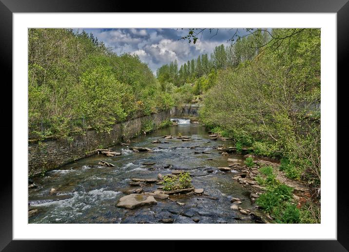 River Rhymney In Springtime Framed Mounted Print by Steve Purnell