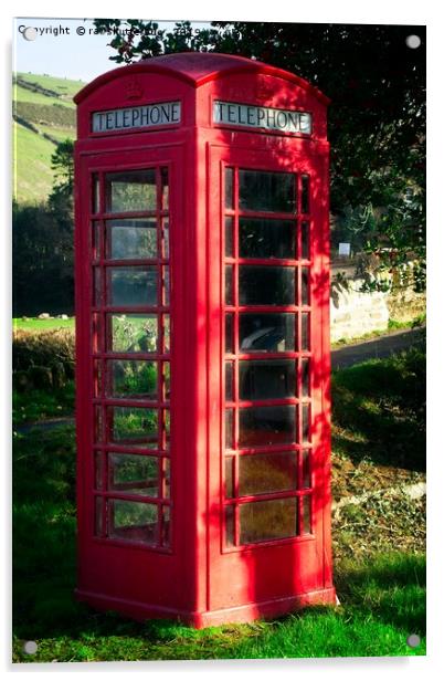 Red Telephone Box Acrylic by rawshutterbug 