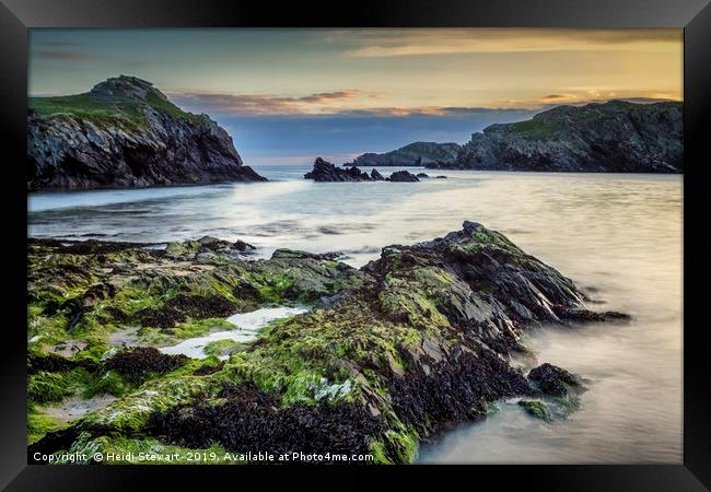 Porth Dafarch Beach, Anglesey Framed Print by Heidi Stewart