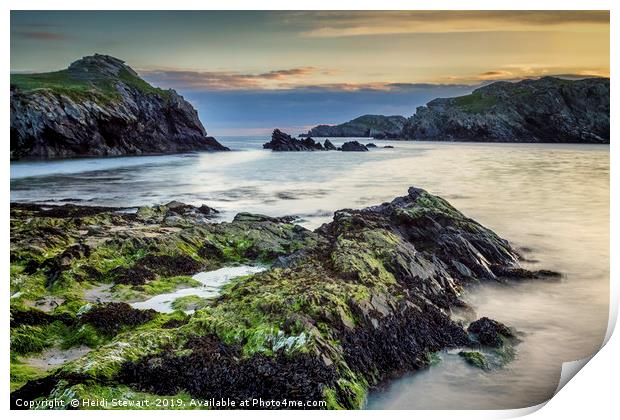 Porth Dafarch Beach, Anglesey Print by Heidi Stewart