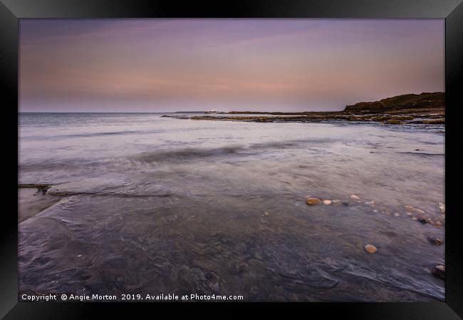 Amble Links Ethereal Tide Framed Print by Angie Morton