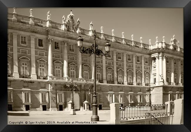 Royal palace in Madrid Framed Print by Igor Krylov