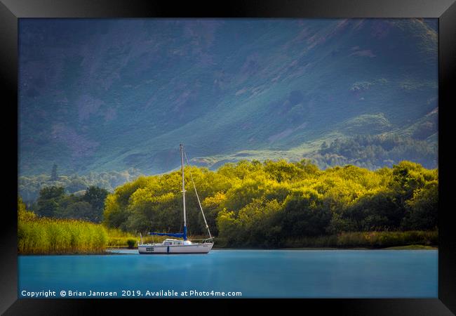 Derwentwater Boat Framed Print by Brian Jannsen