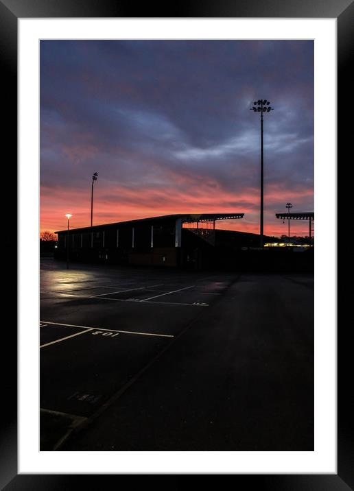 A Chesterfield FC Sunset Framed Mounted Print by Michael South Photography