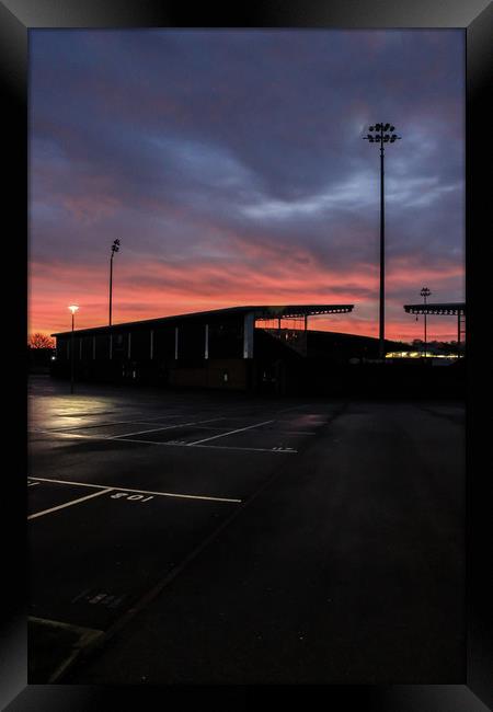 A Chesterfield FC Sunset Framed Print by Michael South Photography