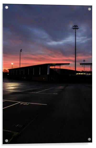 A Chesterfield FC Sunset Acrylic by Michael South Photography