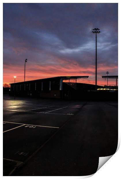 A Chesterfield FC Sunset Print by Michael South Photography