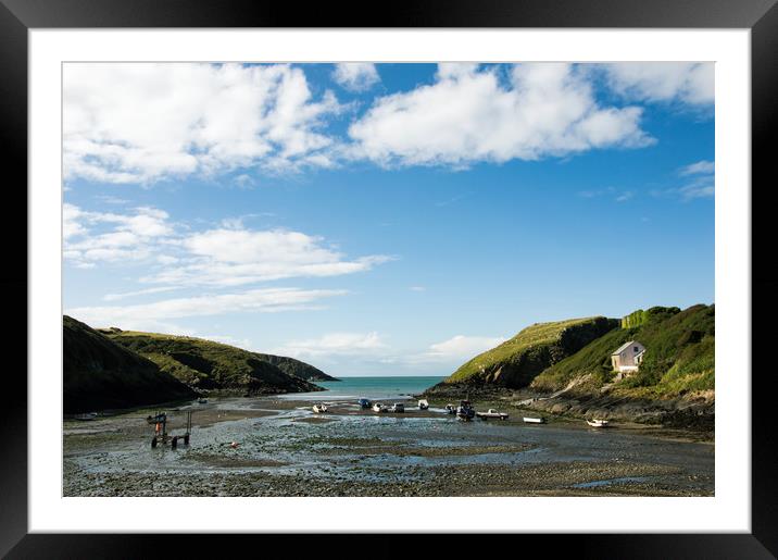Low Tide Framed Mounted Print by David Wall