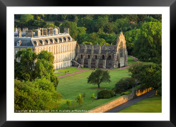 Morning Sunlight over Holyroodhouse Palace Framed Mounted Print by Brian Jannsen