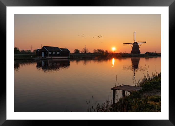 Loading platform at the edge with the calm water Framed Mounted Print by Ankor Light