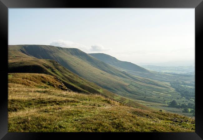 The escarpment and hills of the Black Mountains Framed Print by David Wall