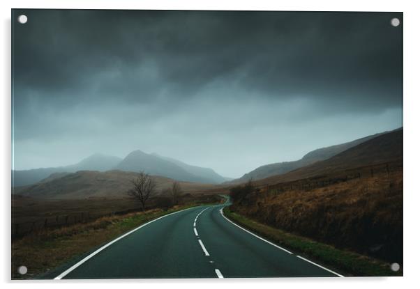 Road to Snowdon Acrylic by David Wall
