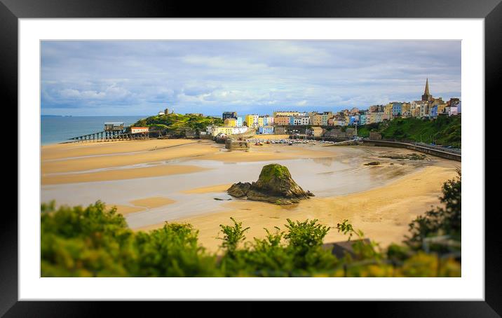 Tenby Framed Mounted Print by Michael South Photography