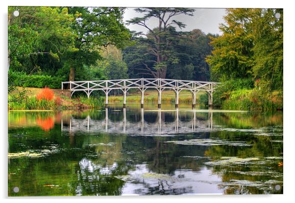 Monet Bridge Acrylic by Chris Walker