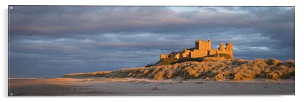 Bamburgh Castle as the Sun goes down Acrylic by Naylor's Photography