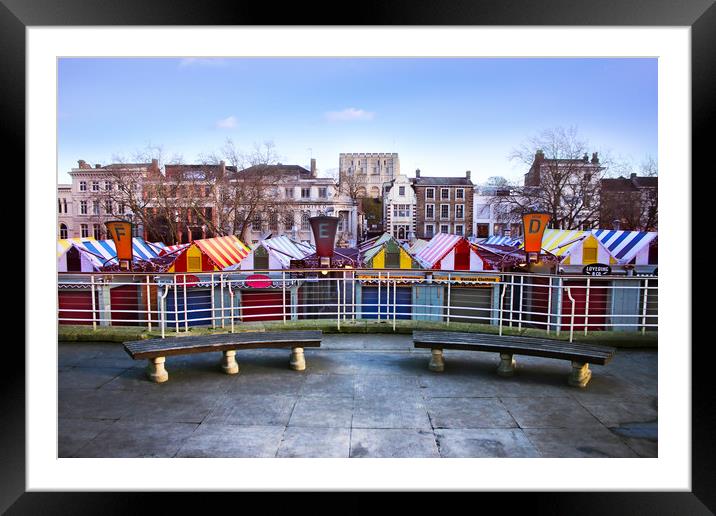 Norwich Market in December Framed Mounted Print by Jordan Browning Photo