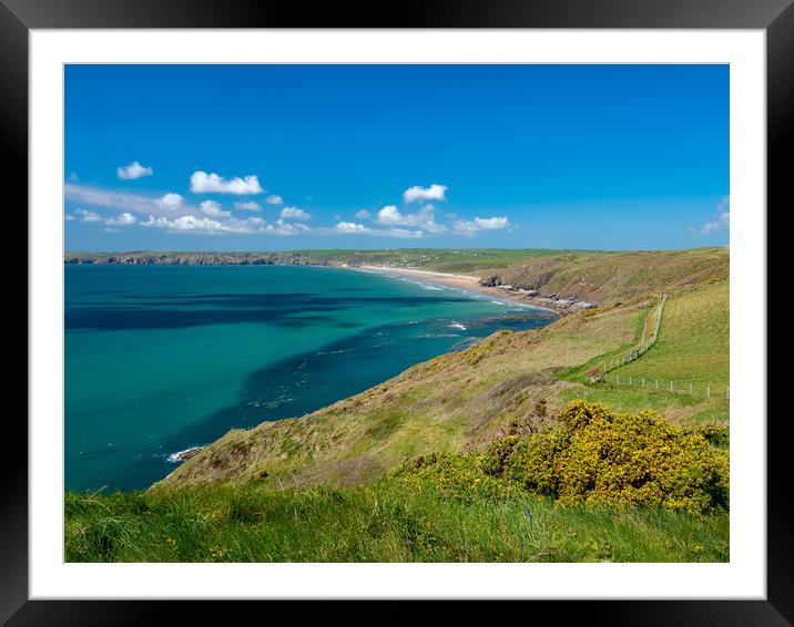 Newgale In the Spring. Framed Mounted Print by Colin Allen