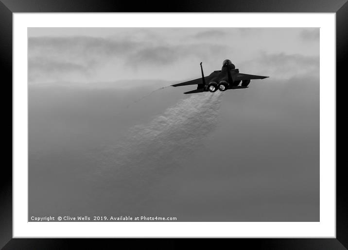 Jelly air on takeoff Framed Mounted Print by Clive Wells