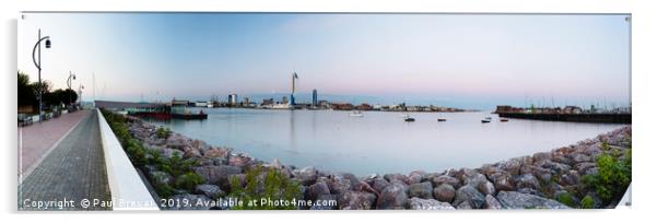 Panoramic of the Spinnaker Tower From Gosport Acrylic by Paul Brewer