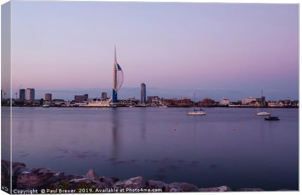 Spinnaker Tower From Gosport Canvas Print by Paul Brewer