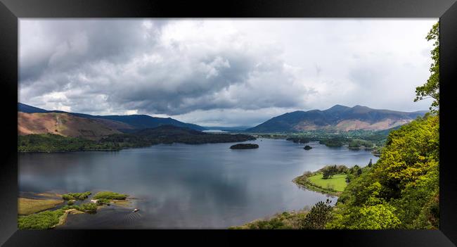 Panoramic view of Derwentwater Framed Print by Robbie Spencer