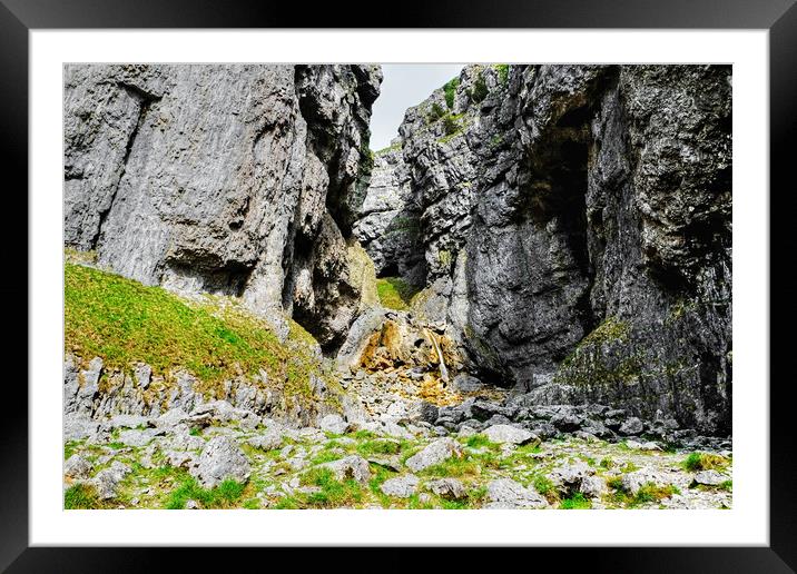 Gordale Scar Framed Mounted Print by Diana Mower