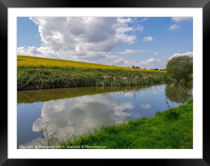 Somewhere near Blisworth. Framed Mounted Print by Clive Wells